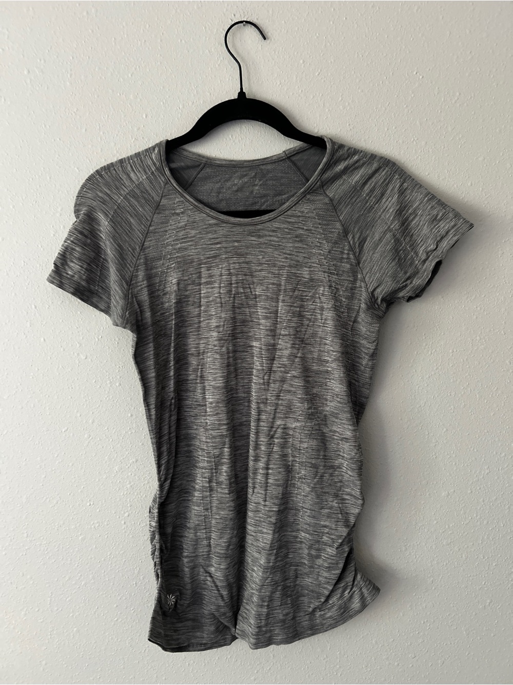Athleta Gray Heather Short Sleeve Crew Tee
